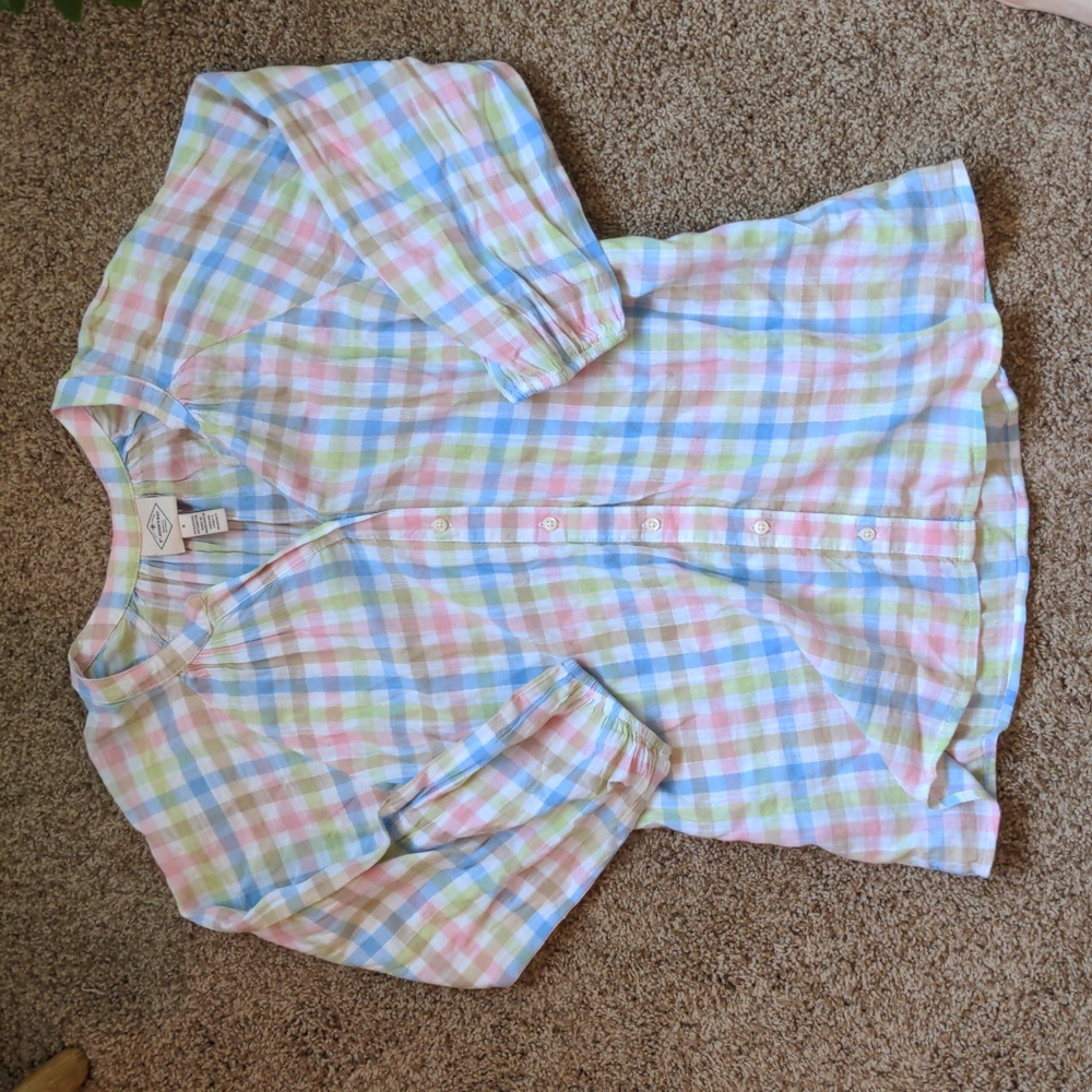 3 for $10 Pastel plaid shirt